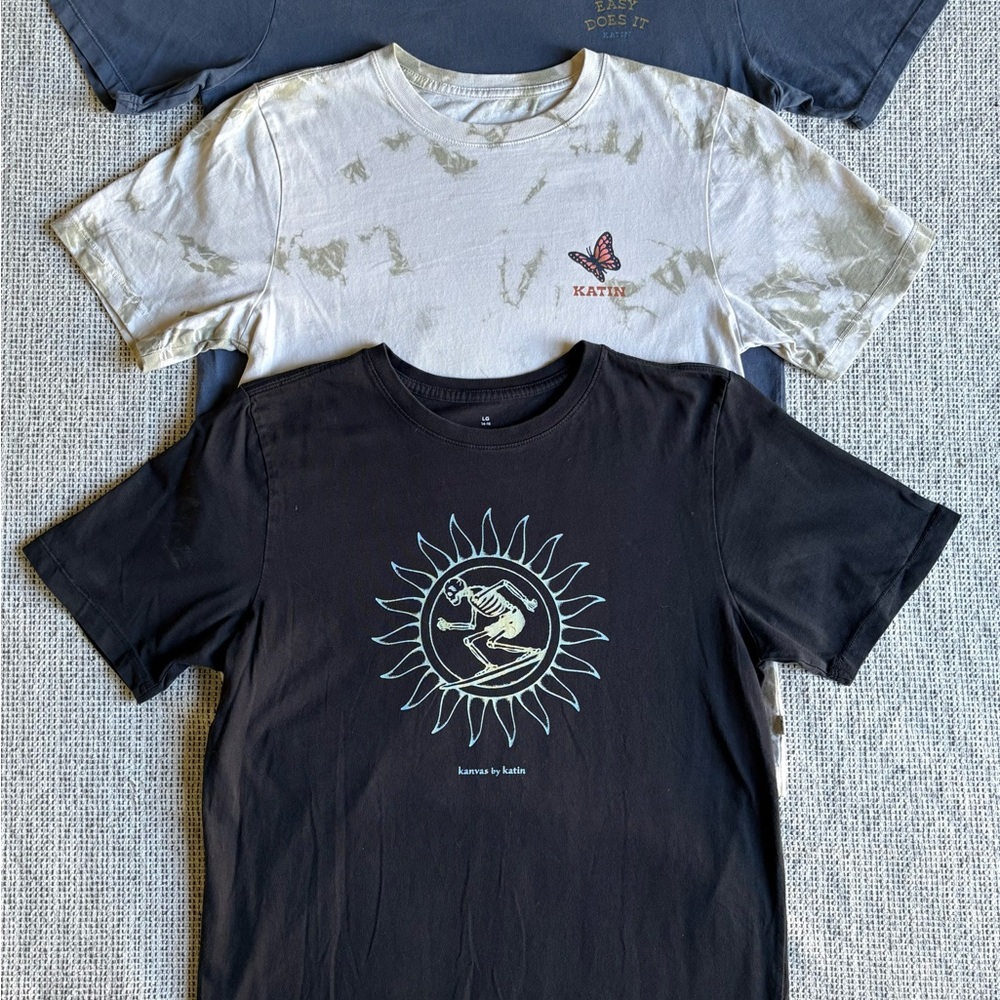 Katin Boys L(14-16)Short Sleeve Tees - Blue, Tie dye, Black